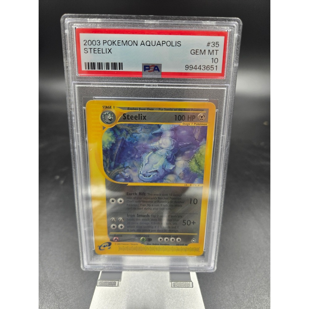 2003 Pokemon Aquapolis Steelix 35 PSA 10 Gem Mint e-Reader Card